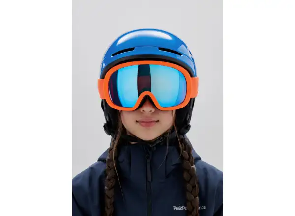 POC Fovea Mid gogle narciarskie Zink Orange/Partly Sunny Blue