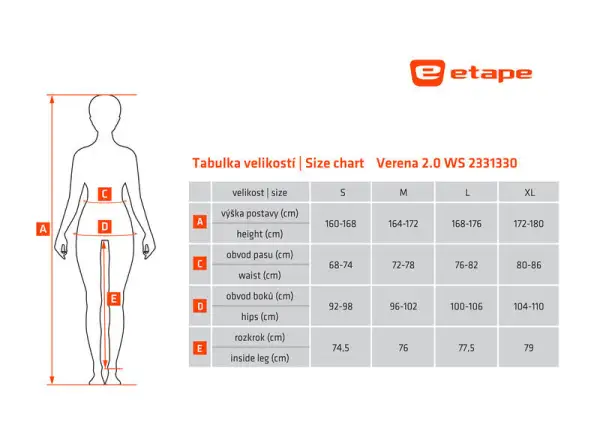 Etape Verena 2.0 WS damskie spodnie niebieski