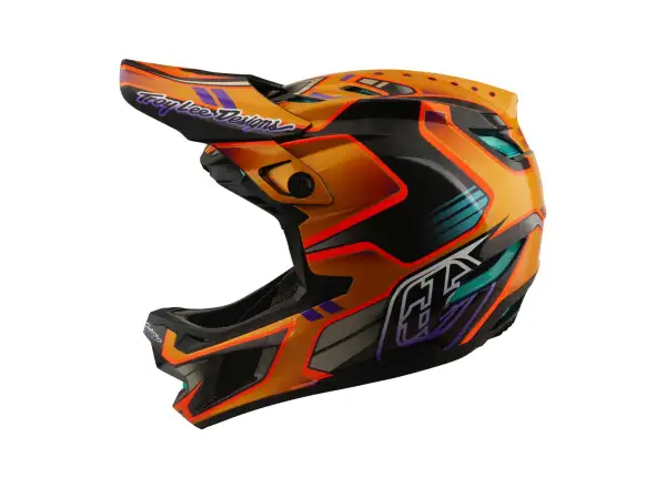 Troy Lee Designs D4 Carbon MIPS kask Crest Gold