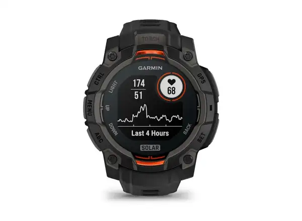 Garmin Instinct 3 Solar 45 mm smartwatch czarny/czarny pasek
