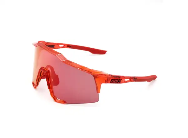 100% Speedcraft okulary Gloss Translucent Red/Hiper Red Mirror LTD Sagan