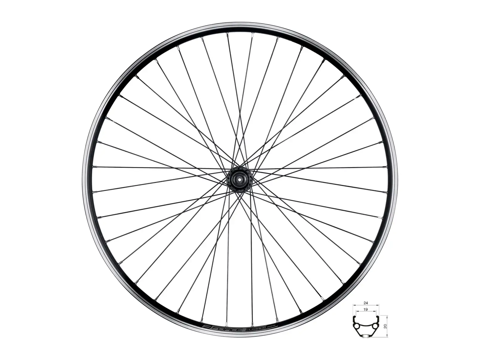 Force Classic 29 tylne zaplecione koło piasta Shimano