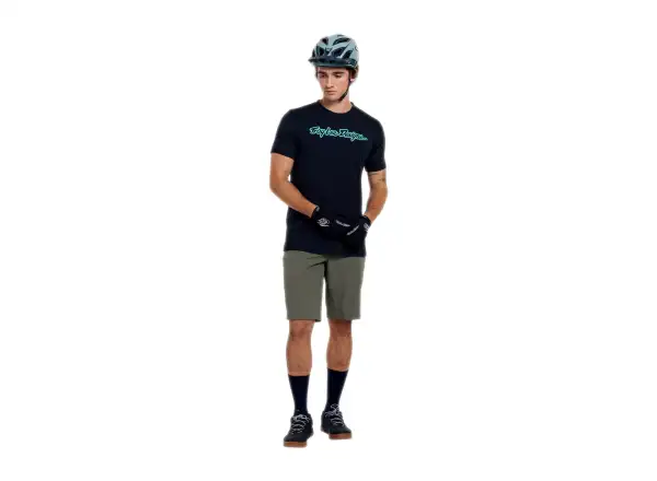 Troy Lee Designs Skyline Ride męska koszulka rowerowa Signature Black/Real Teal