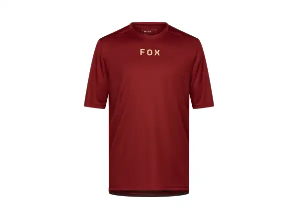 Fox Ranger Wordmark męski dres krótki rękaw Rust Brown