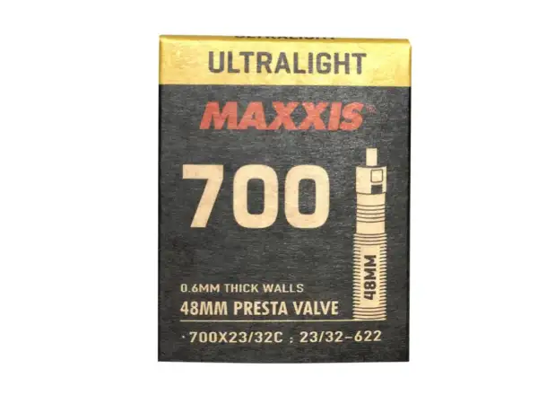 Maxxis Ultralight szosowa dętka 700x18/25 gal. zawór