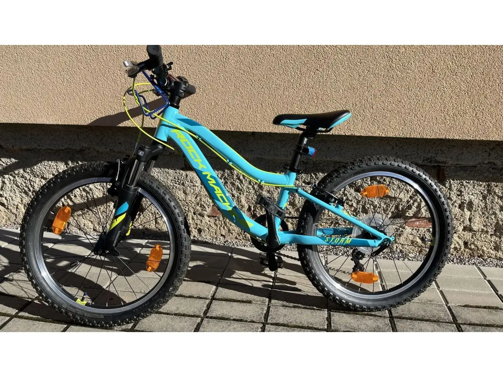 Rock Machine Storm 20 VB rower dziecięcy Gloss Neon Cyan/Yellow/Petrol