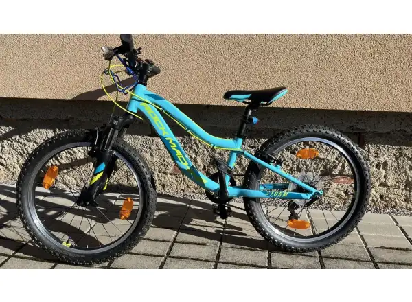 Rock Machine Storm 20 VB rower dziecięcy Gloss Neon Cyan/Yellow/Petrol