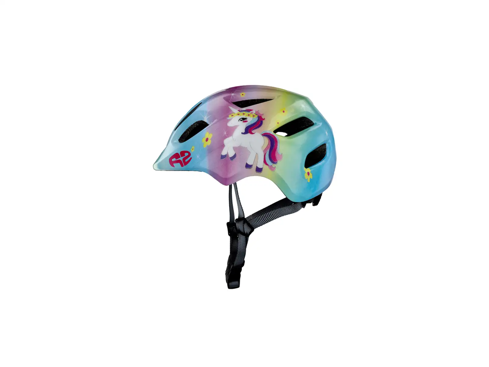 R2 Pump kask dziecięcy jasnoniebieski/różowy/żółty