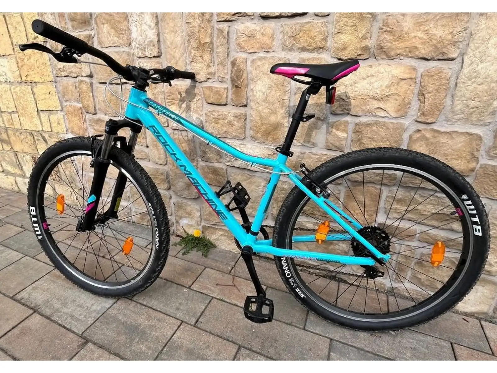 Rock Machine Catherine 27 rower dziecięcy Gloss Neon Blue/Petrol/Pink