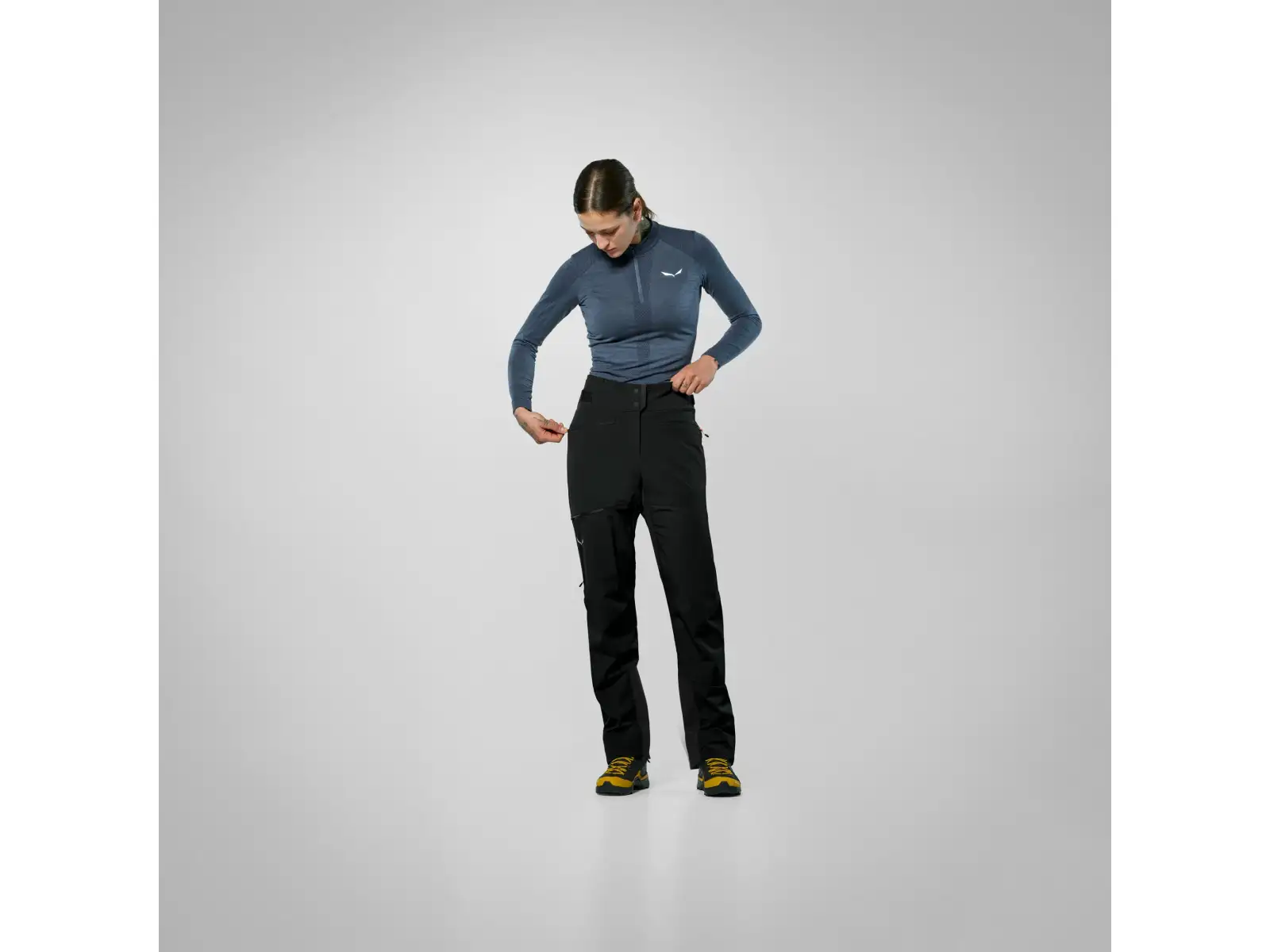 Salewa Ortles Durastretch/Stormwall damskie spodnie Black Out