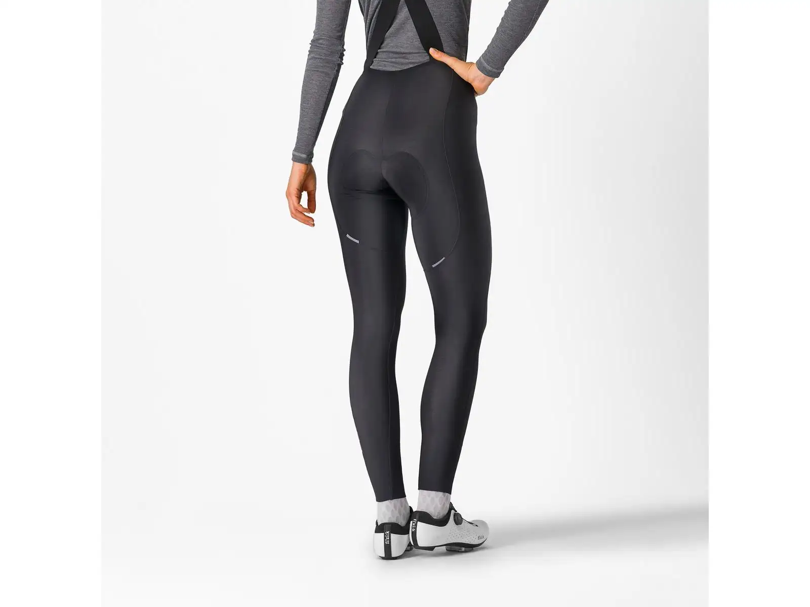 Castelli Espresso Bibtight damskie spodnie z szelkami i wkładką Black