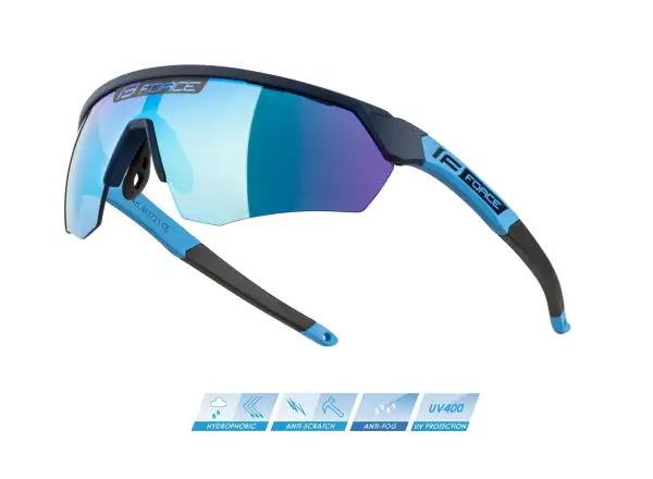 Force Enigma okulary rowerowe niebieskie/niebieskie lustrzane szkła