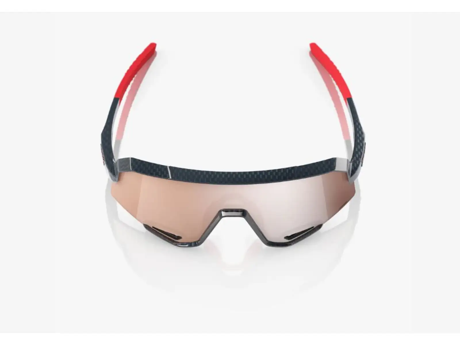 100% Slendale okulary Gloss Carbon Fiber/HiPER Crimson-Silver Lens