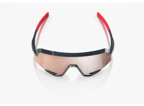100% Slendale okulary Gloss Carbon Fiber/HiPER Crimson-Silver Lens