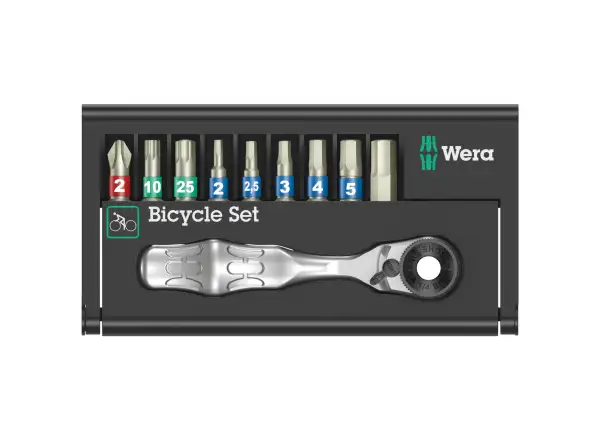Wera Bicycle Set 9 Zyklop Mini grzechotka z bitami nierdzewnymi 10 części