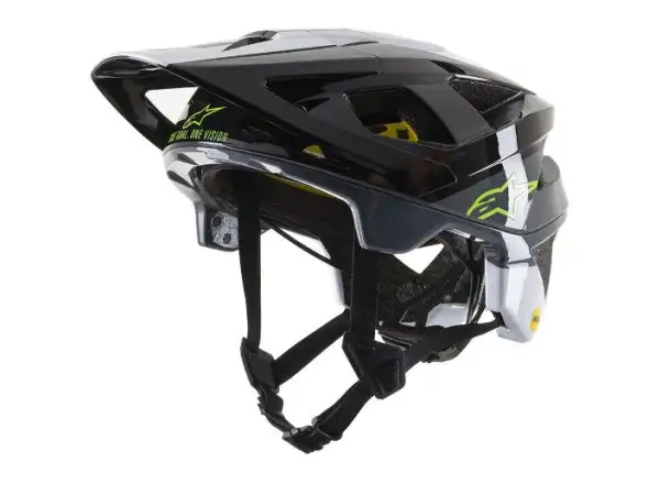 Alpinestars Vector Tech MIPS Pilot kask black/white/cool grey glossy