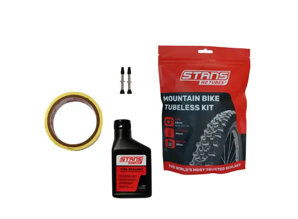 No Tubes Zestaw Tubeless Kit MTB uszczelniacz 200 ml, wkładka 33 mm, wentyl 44 mm (2 szt)