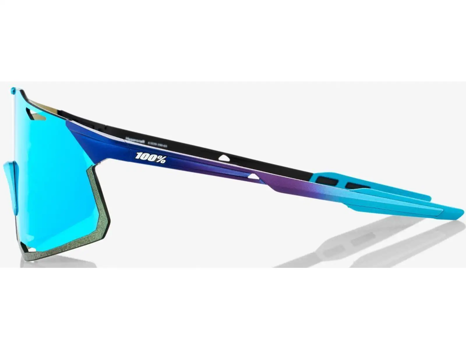 100% Hypercraft okulary Matte Metallic Into the Fade/Blue Topaz Multilayer Mirror
