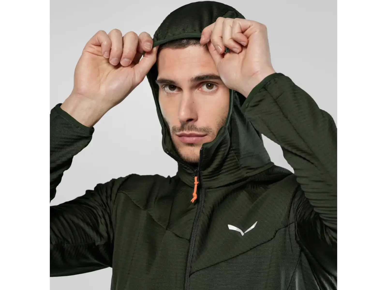 Salewa Puez Altavia Polarlite Hooded męska bluza Dark Olive