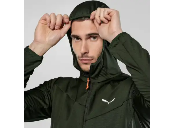Salewa Puez Altavia Polarlite Hooded męska bluza Dark Olive