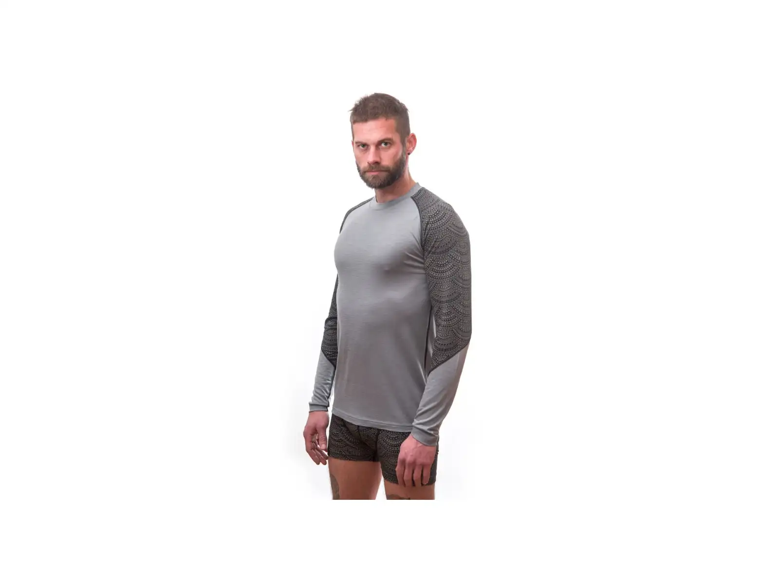 Sensor Merino Impress męska koszulka z długim rękawem szara/Maori