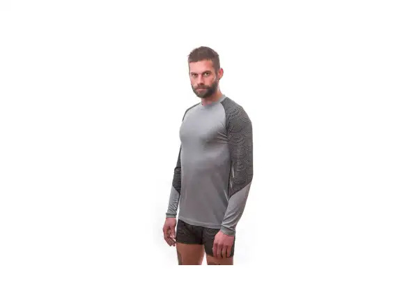 Sensor Merino Impress męska koszulka z długim rękawem szara/Maori