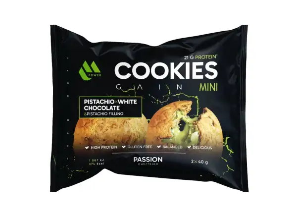 Passion MPower Cookie Gain 75 g Pistacjowa z białą czekoladą pistacjowy nadzienie