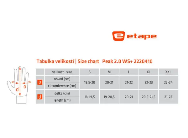 Etape Peak 2.0 WS+ zimowe rękawice czarna