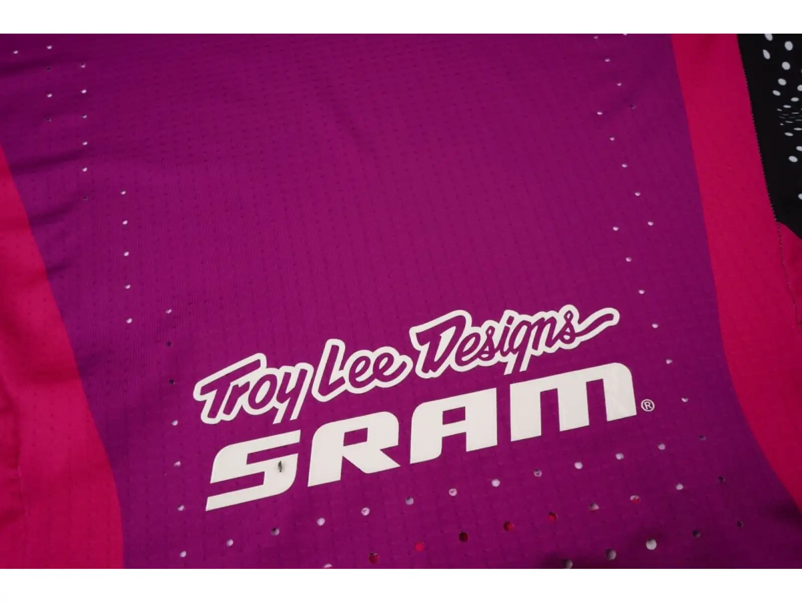 Troy Lee Designs x SRAM Sprint Ultra męska koszulka z długim rękawem Radioscape Fuchsia