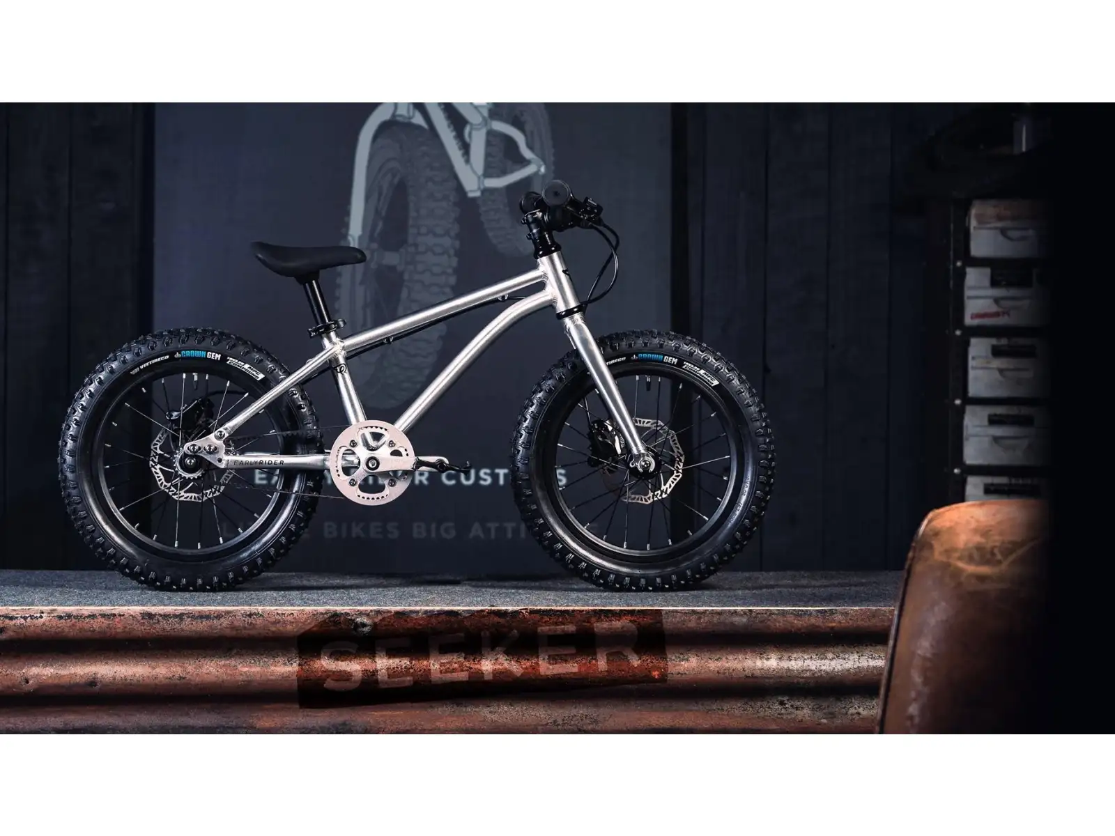 Early Rider Seeker X16 rower dziecięcy Brushed Aluminium