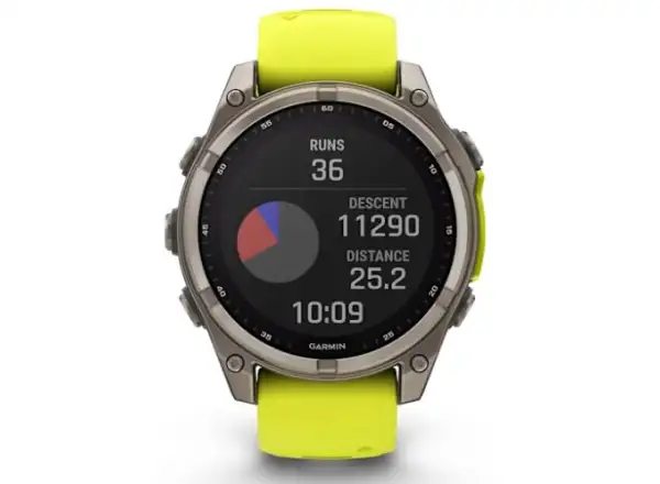 Garmin fenix 8 - 47 mm Solar Sapphire inteligentny zegarek Titanium Yellow/Graphite