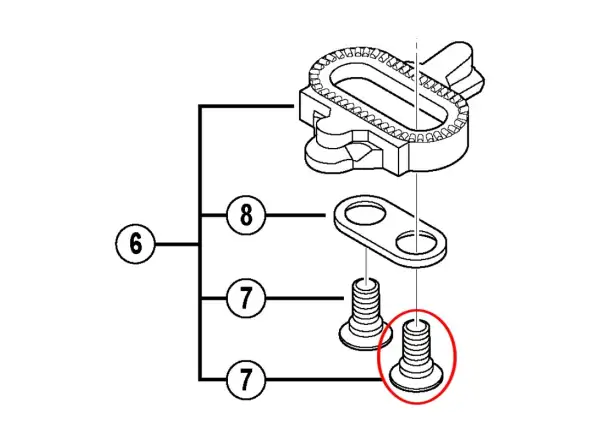 Shimano PD-M737 śruba bloku pedałów