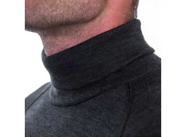 Sensor Merino Bold Neck męska koszulka z długim rękawem Anthracite Gray