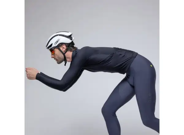 Alé R-EV1 Warm Race męska ocieplana koszulka kolarska Black