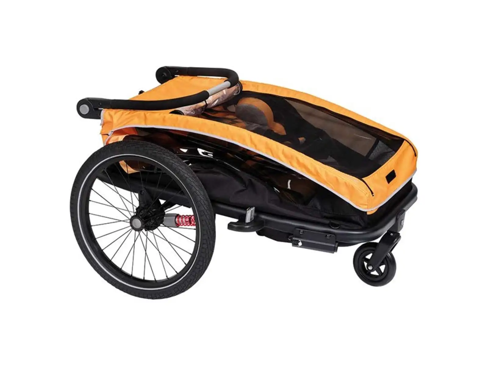 XLC DUOs BS-C10 dwumiejscowa przyczepka 20" Marigold/Anthrazit