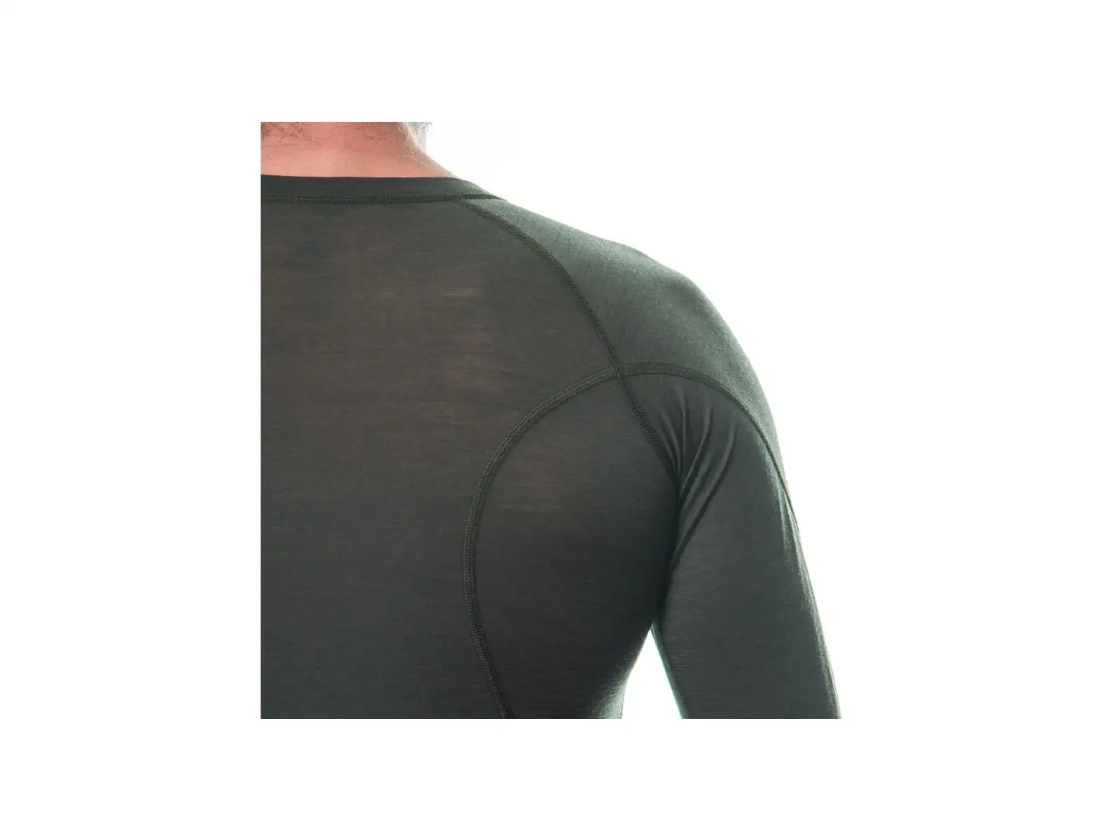 Sensor Merino Air męska koszulka z długim rękawem Olive Green