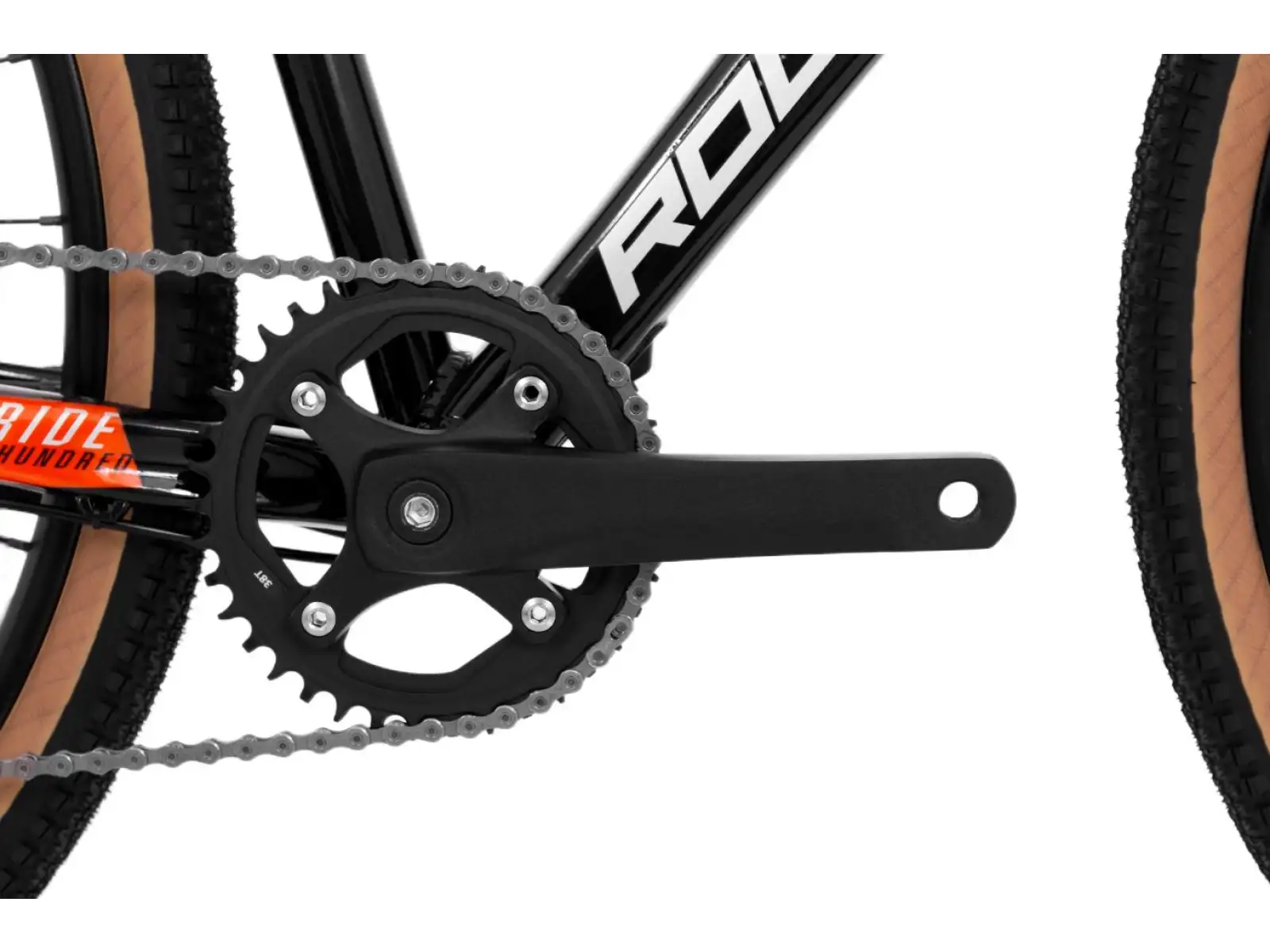 Rock Machine Gravelride 200 gravel rower Gloss Black/Brick Orange/Silver