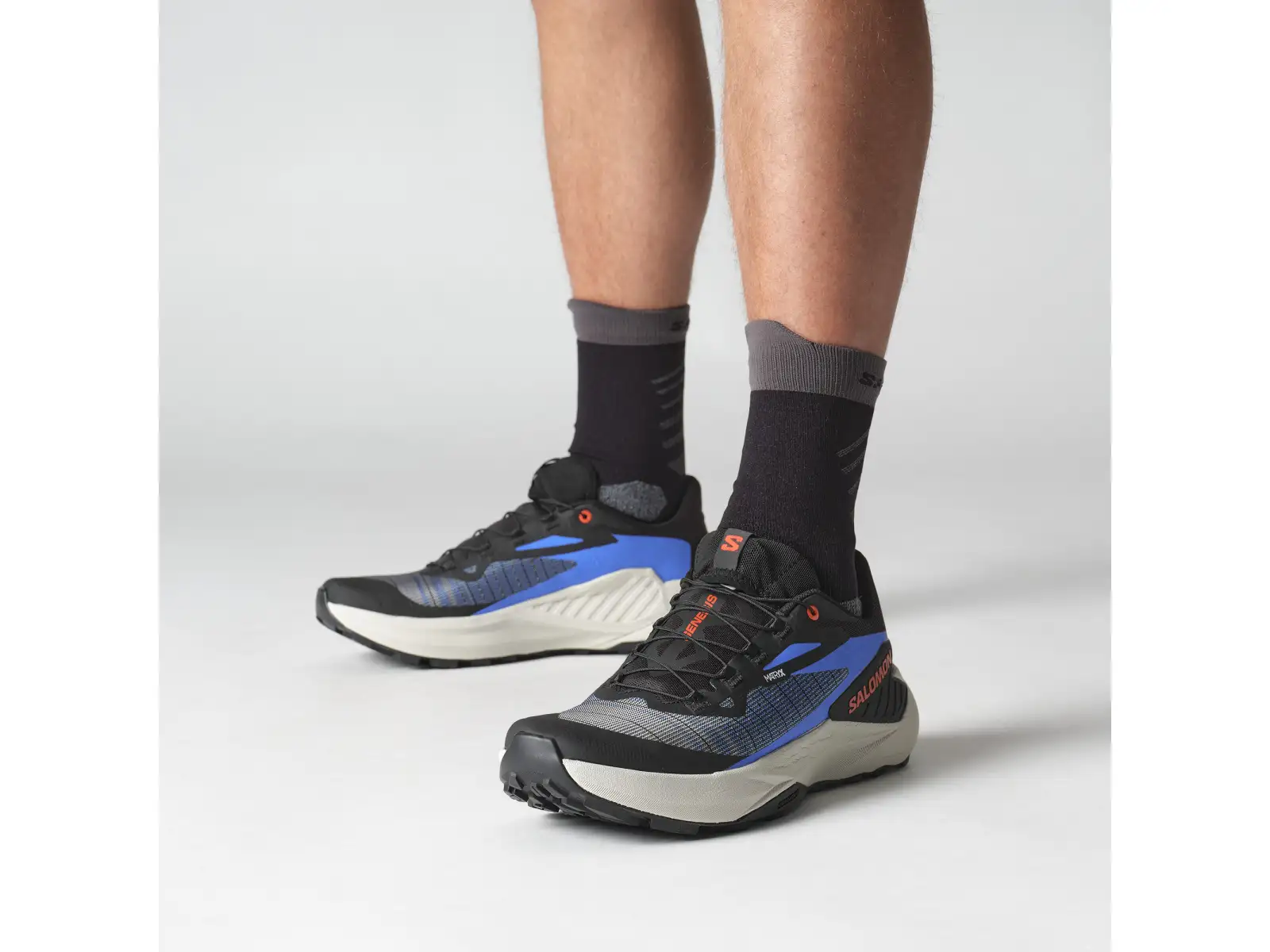 Salomon Genesis męskie buty do biegania Black/French Blue/Cherry Tomato