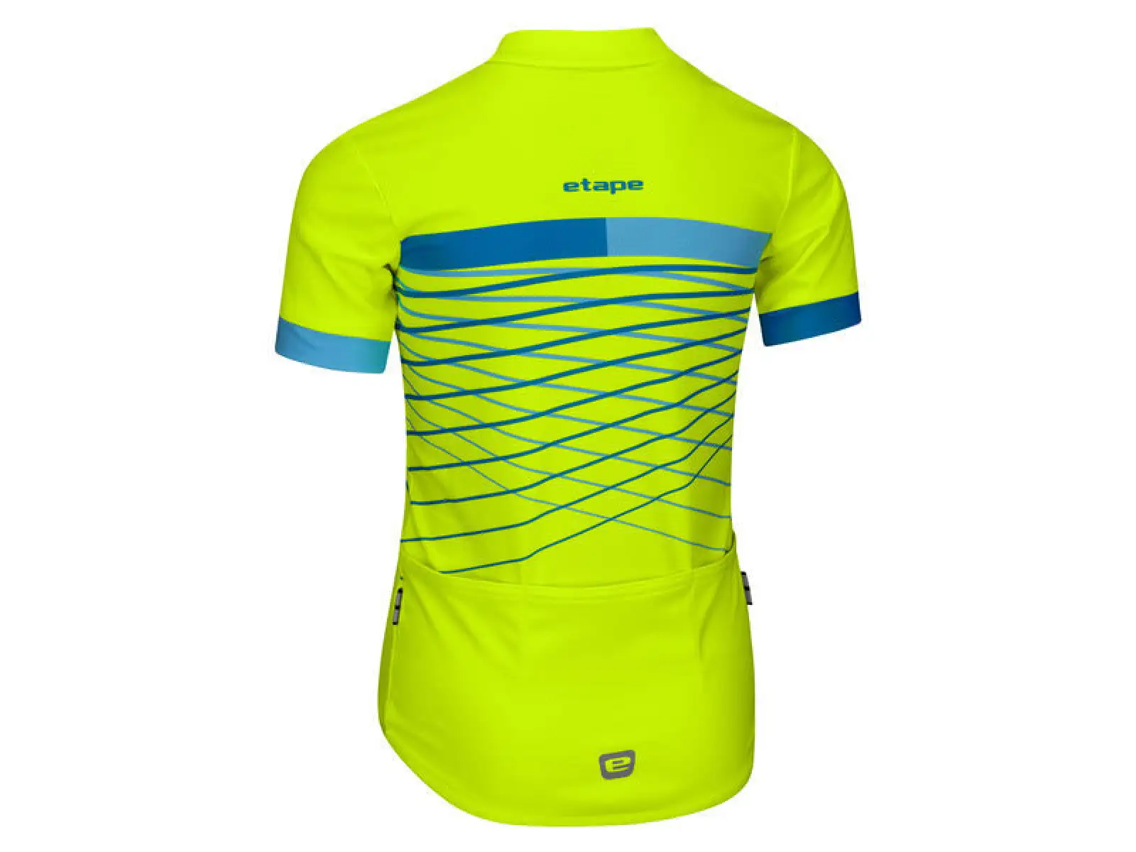 Etape Lucky dziecięca koszulka z krótkim rękawem żółta fluo/niebieska