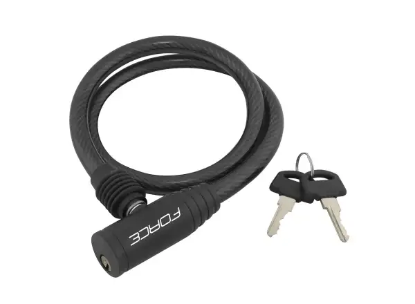 FORCE zamek spiralny 80cm/12mm czarny
