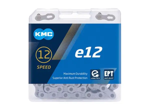 KMC E12 EPT łańcuch srebrna 130 ogniw