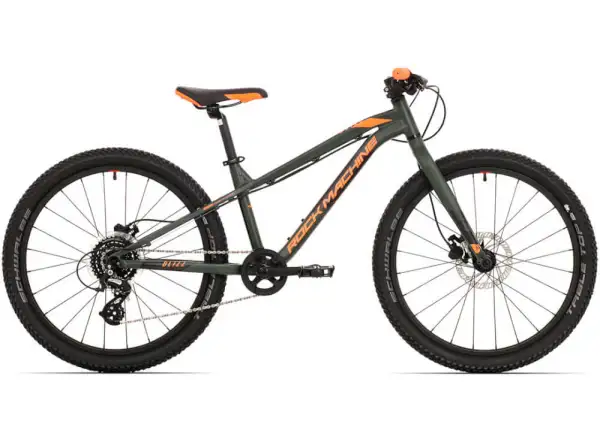 Rock Machine Blizz 24" HD dziecięcy rower górski Matte Khaki/Neon Orange/Black