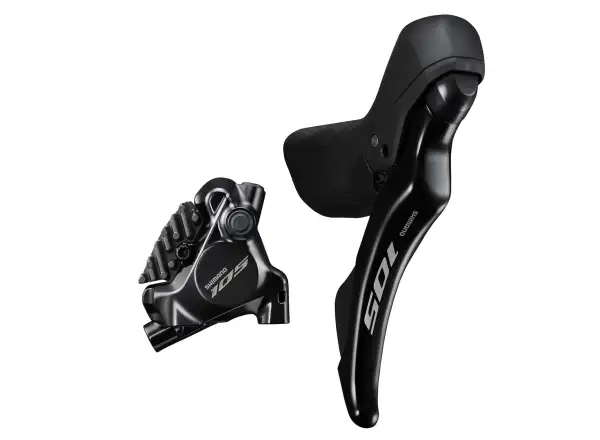 Shimano 105 BR-R7170 + ST-R7120 hamulec tarczowy tylny (prawy), J-kit, polimer z radiatorem