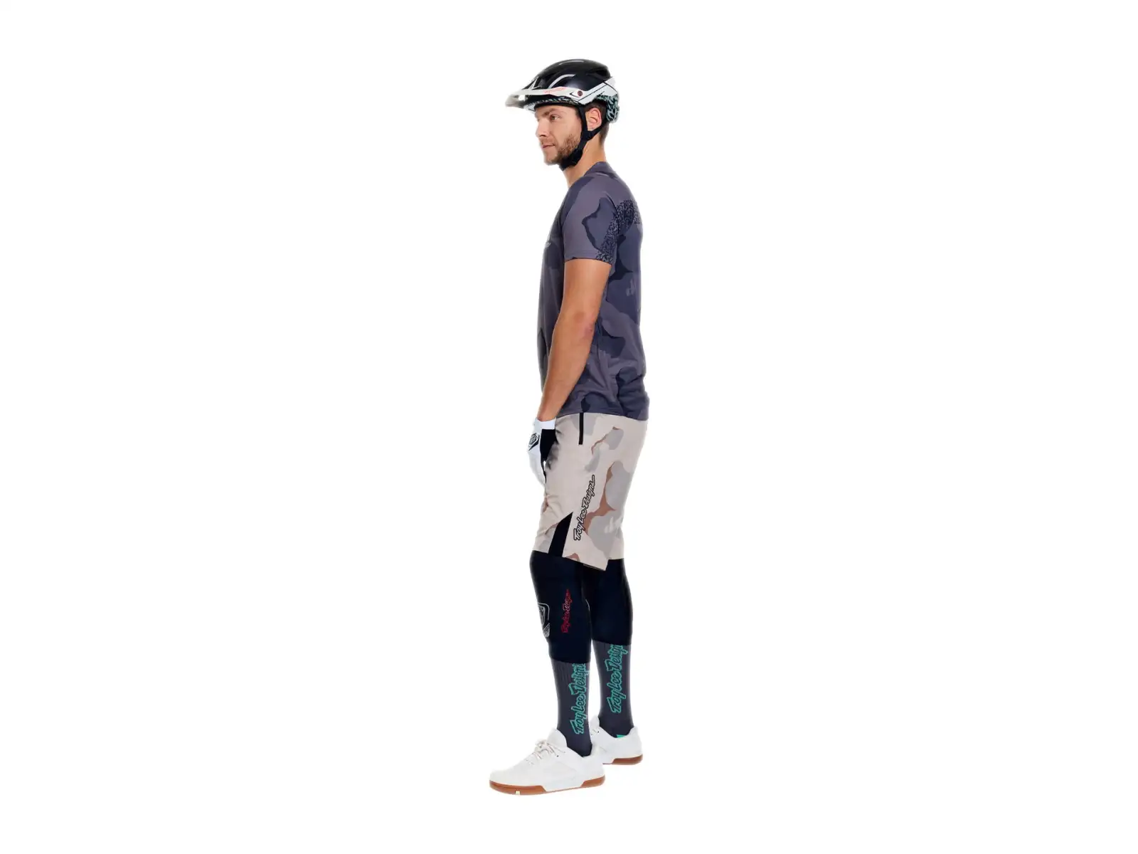 Troy Lee Designs Skyline Pro męska koszulka rowerowa krótki rękaw Flow Camo Carbon