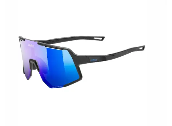 Uvex Sequenze CV okulary rowerowe Black matt/Mirror Blue