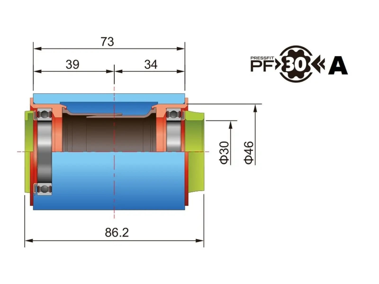 FSA Adapter do ramy BB-30A/PF-30A i korb FSA 386EVO