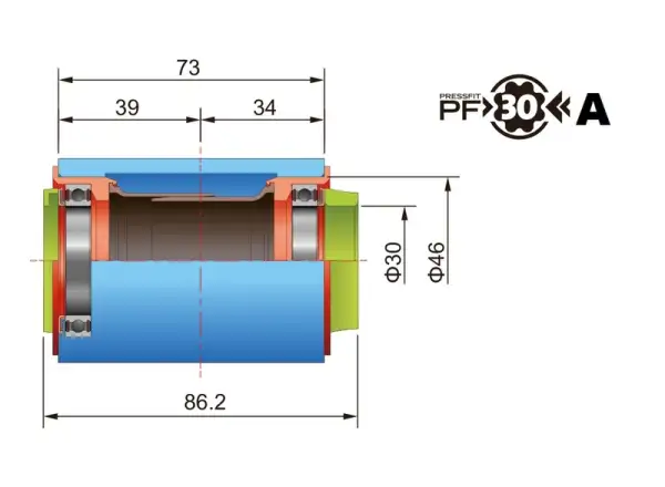 FSA Adapter do ramy BB-30A/PF-30A i korb FSA 386EVO