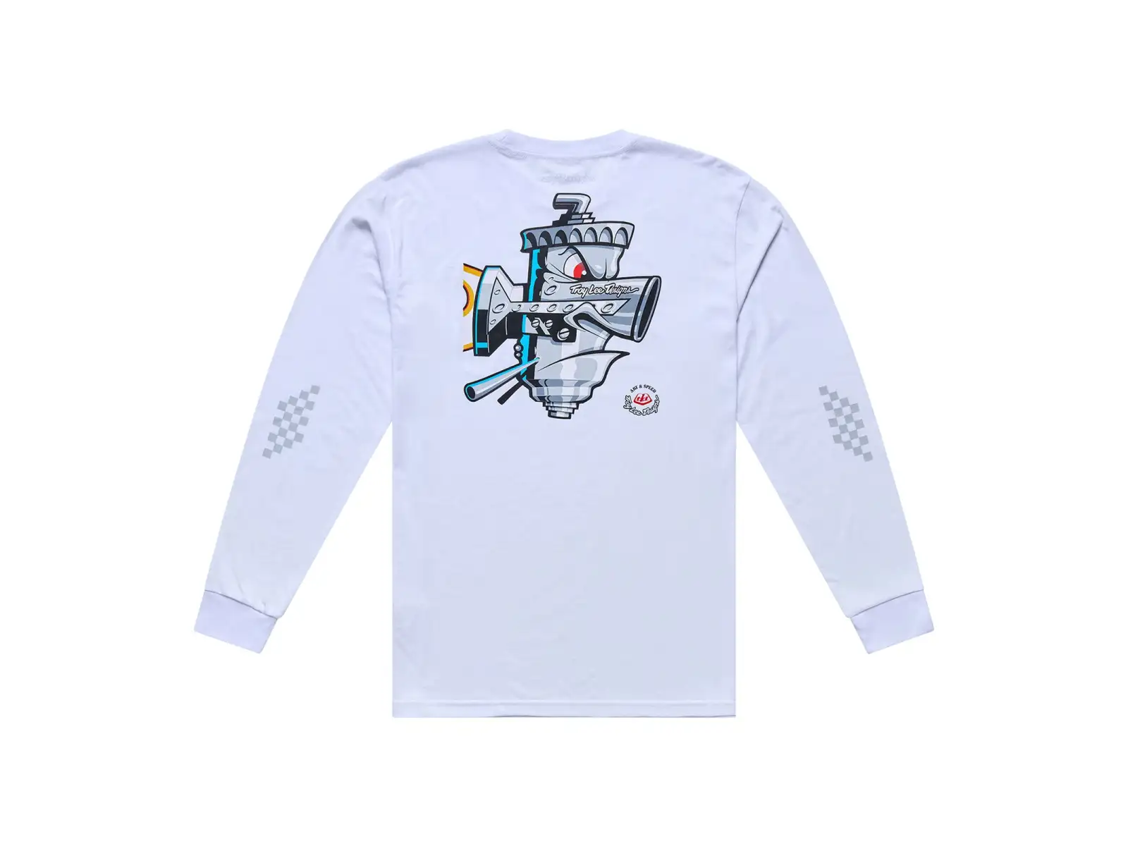 Troy Lee Designs Carb Club męska koszulka z długim rękawem White