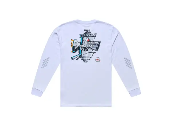 Troy Lee Designs Carb Club męska koszulka z długim rękawem White