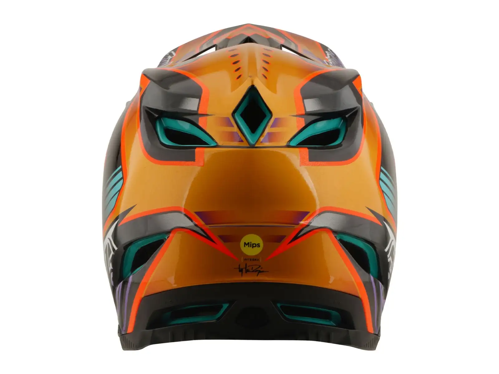 Troy Lee Designs D4 Carbon MIPS kask Crest Gold
